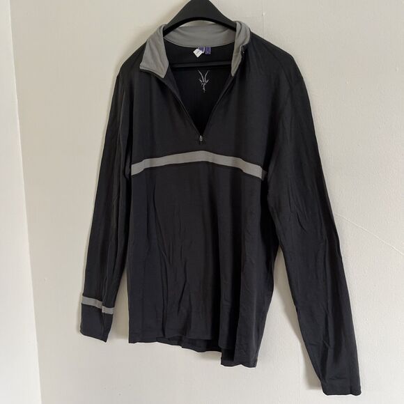 Ibex USA Made Men’s Woolies 250 100% Merino Wool 1/4 Zip Jacket, Gray- Large - Picture 2 of 8